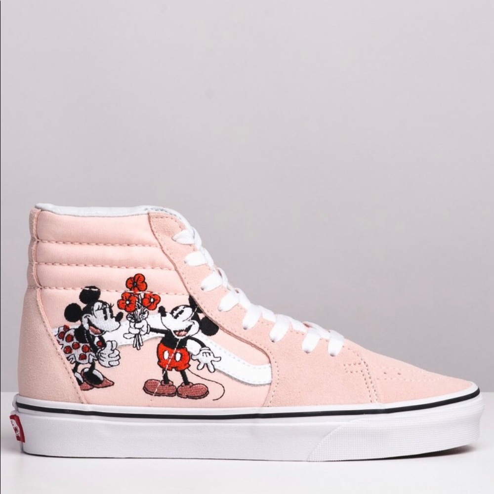 Pink Disney Vans high tops